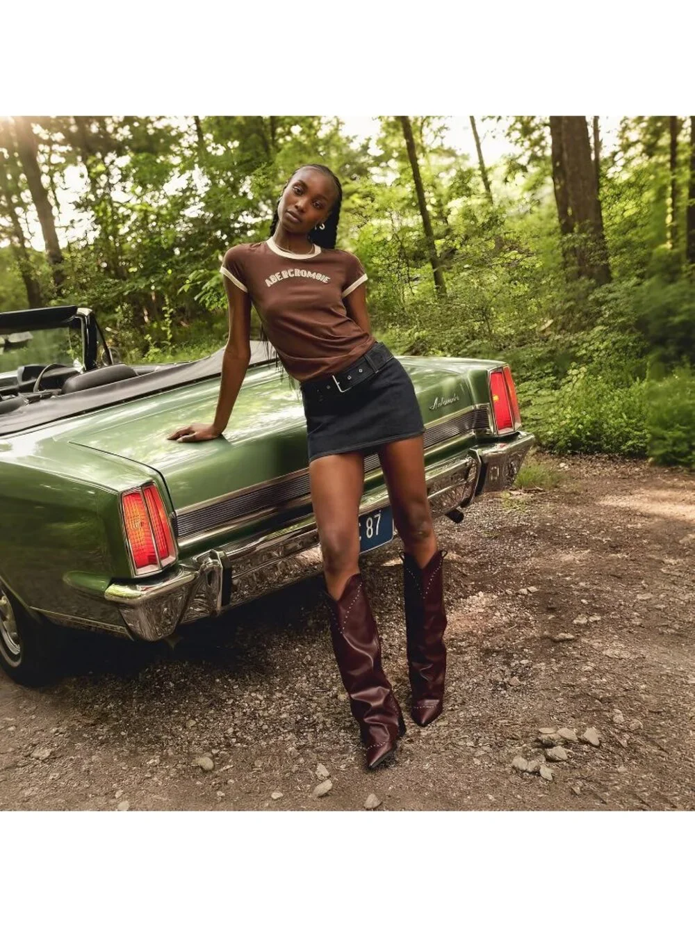 Women's Burgundy Shark Studded Fold Over Knee High Snip Toe Cowgirl Slouch Boots